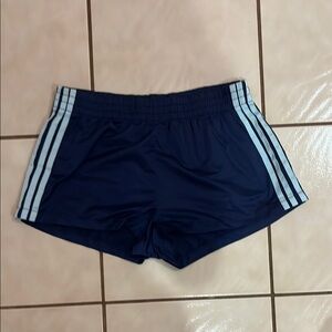 Edikted navy blue shorts with blue strips, worn only a few times